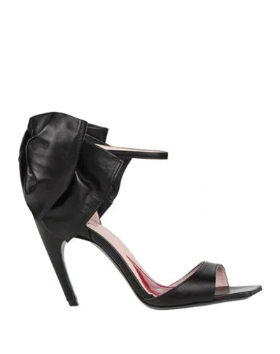 Roger Vivier Woman Sandals Black Size 8 Leather