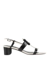 Roger Vivier Woman Sandals Black Size 8 Leather In Multi