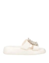 Roger Vivier Woman Sandals Cream Size 4 Leather In White
