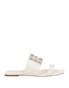 Roger Vivier Woman Sandals Cream Size 6.5 Leather In White