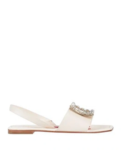 Roger Vivier Woman Sandals Cream Size 9 Soft Leather In White