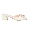 Roger Vivier Woman Sandals Ivory Size 9 Leather In White