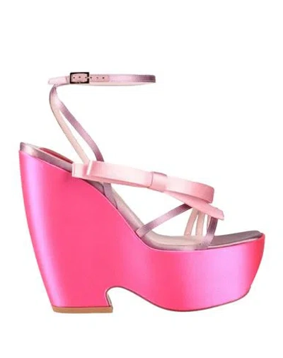 ROGER VIVIER ROGER VIVIER WOMAN SANDALS LILAC SIZE 8 TEXTILE FIBERS