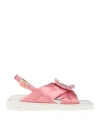 Roger Vivier Woman Sandals Pink Size 4 Textile Fibers In Pink