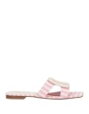 Roger Vivier Woman Sandals Pink Size 8 Textile Fibers, Leather