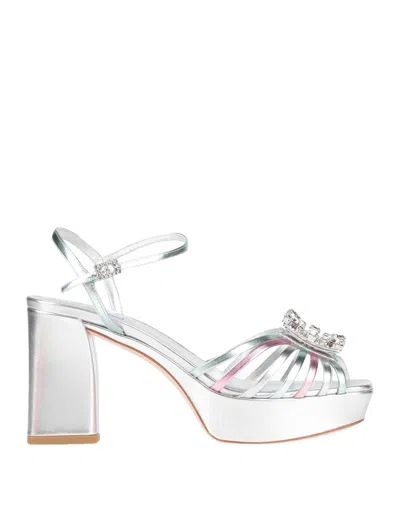 Roger Vivier Sandals In Silver