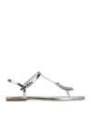 Roger Vivier Woman Sandals Silver Size 8 Leather In Silver