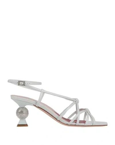 Roger Vivier Woman Sandals White Size 7.5 Leather
