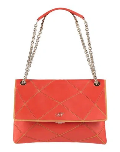 Roger Vivier Woman Shoulder Bag Orange Size - Leather