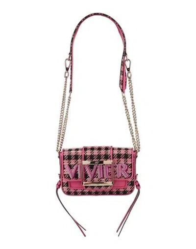 Roger Vivier Woman Shoulder Bag Pink Size - Textile Fibers