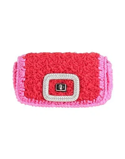 Roger Vivier Woman Shoulder Bag Red Size - Textile Fibers