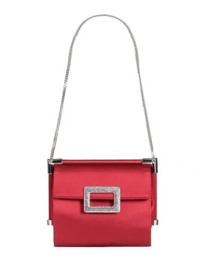 Roger Vivier Woman Shoulder Bag Red Size - Textile Fibers