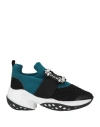 Roger Vivier Woman Sneakers Deep Teal Size 5 Leather, Textile Fibers In Green