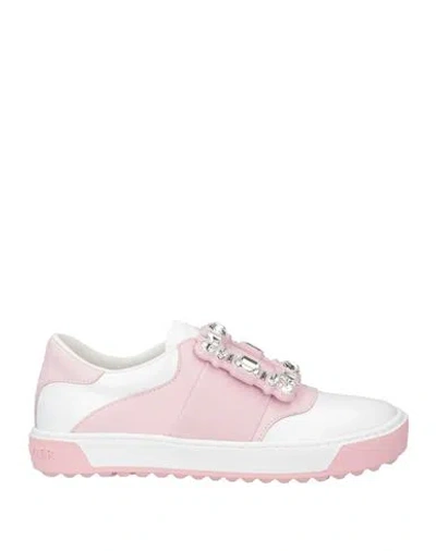 Roger Vivier Woman Sneakers Pink Size 4.5 Leather