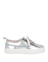 Roger Vivier Woman Sneakers Silver Size 5.5 Leather In Silver