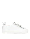 Roger Vivier Woman Sneakers White Size 5.5 Leather In Animal Print