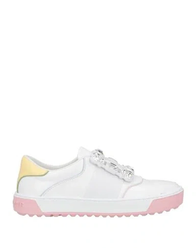 Roger Vivier Woman Sneakers White Size 7 Leather