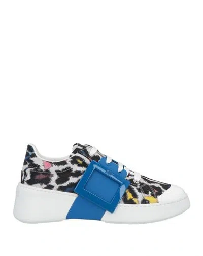Roger Vivier Woman Sneakers White Size 4.5 Textile Fibers, Leather