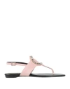 Roger Vivier Woman Thong Sandal Light Pink Size 8 Leather In Pink