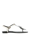 Roger Vivier Woman Thong Sandal Silver Size 6 Leather In Animal Print