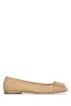 Roger Vivier Tres Vivier Raffia Strass Ballerina Flats In Multicolor