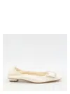 Roger Vivier Belle Vivier Ballet Flats In White