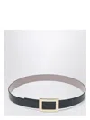 Roger Vivier Belle Vivier Reversible Leather Belt In Black