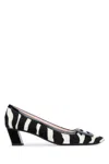 Roger Vivier Zebra Print Block Heel Square Toe Pumps In Multicolor