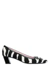 Roger Vivier Zebra Print Block Heel Square Toe Pumps