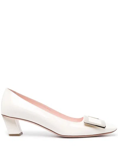 Roger Vivier Women Belle Vivier Patent Leather Pumps In Beige