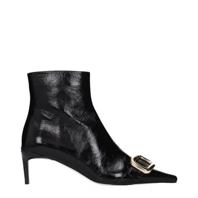 Roger Vivier Women's Boots Patent Leather Black