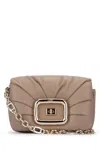 Roger Vivier Small Leather Viv Choc Me Shoulder Bag In Brown