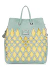 Roger Vivier Colorful Cut-out Embellished Tote