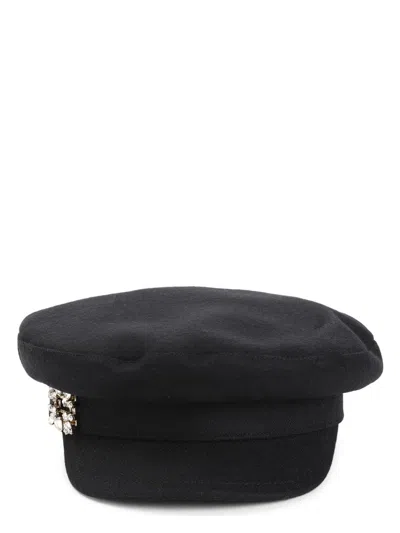 Roger Vivier Women's Broche Sailor Hat In Black
