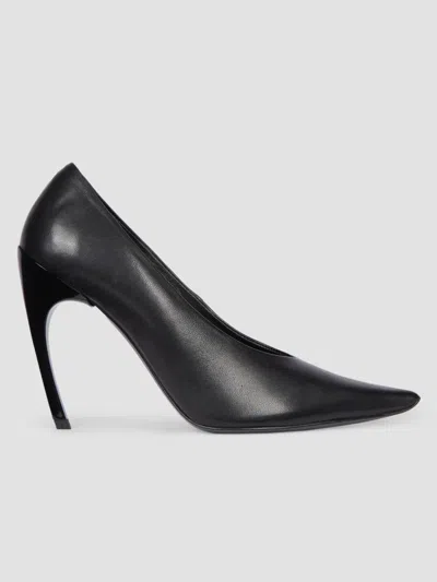Roger Vivier Choc Decollette 100mm Leather Curved-heel Pumps In Black