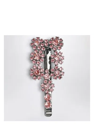 ROGER VIVIER WOMEN'S EFFLORESCENCE HAIR CLIP SILVER PINK