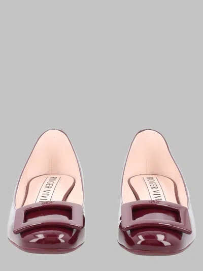 Roger Vivier Women's Elegant Flats In Burgundy