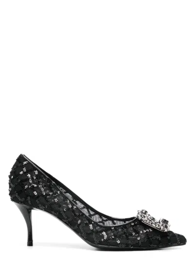 ROGER VIVIER WOMEN'S FLOWER STRASS PUMPS