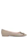 Roger Vivier Deer Goat Leather Gommettine 05 Ballerinas In Nude & Neutrals