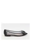 Roger Vivier Gommettine Buckled Mesh Ballet Flats In Black