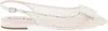 Roger Vivier 5mm Gommettine Monogram Mesh Slingbacks In White