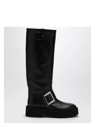 ROGER VIVIER WOMEN'S HIGH LEATHER BOOT