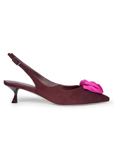 Roger Vivier Women's I Love Vivier 45mm Rose Suede Slingback Pumps In Brown