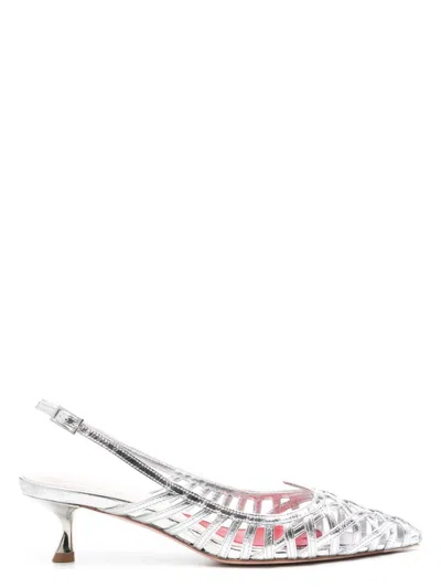 ROGER VIVIER WOMEN'S I LOVE VIVIER LEATHER SLINGBACK PUMPS