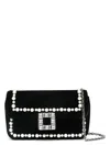 Roger Vivier Viv Jeu De Fille Embellished Velvet Bag In Black