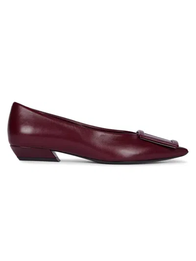 Roger Vivier Women's Leather Ballerina Flats