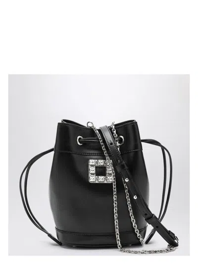 Roger Vivier Women's Leather Bucket Bag Trã¨s Vivier In Black