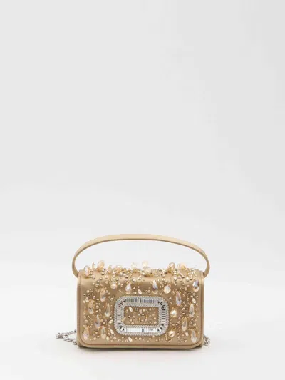 Roger Vivier Women Micro Pilgrim Chandelier Bag In Cream