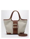 Roger Vivier Mini Viv Choc Canvas Shopping Bag