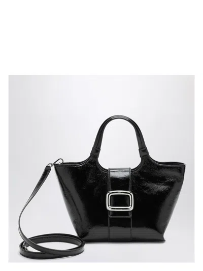 Roger Vivier Women's Mini Viv Choc Leather Shopping Bag